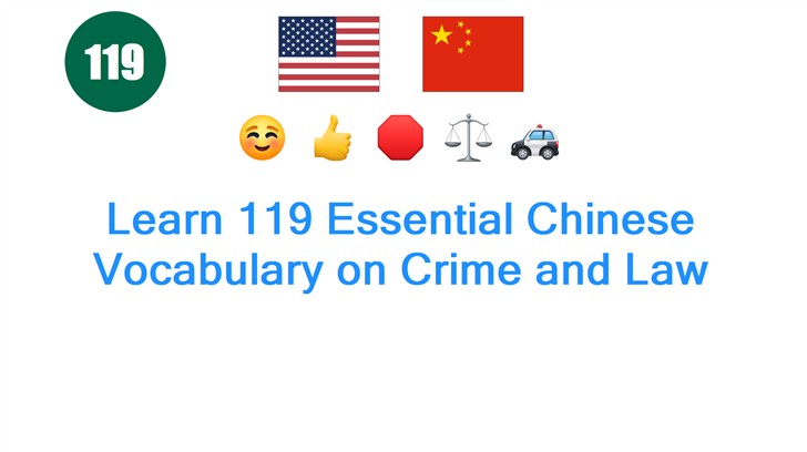 Learn 119 Essential Chinese Vocabulary on Crime and Law
